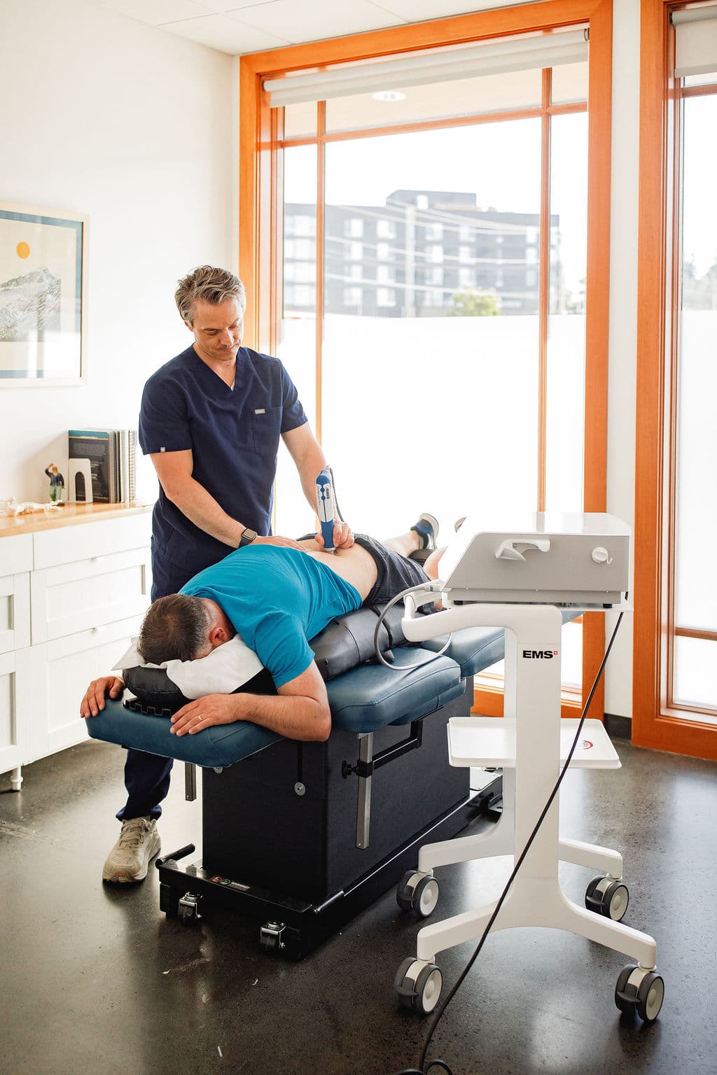 Shockwave therapy treatment at Dr. Borys clinic in Bellingham WA